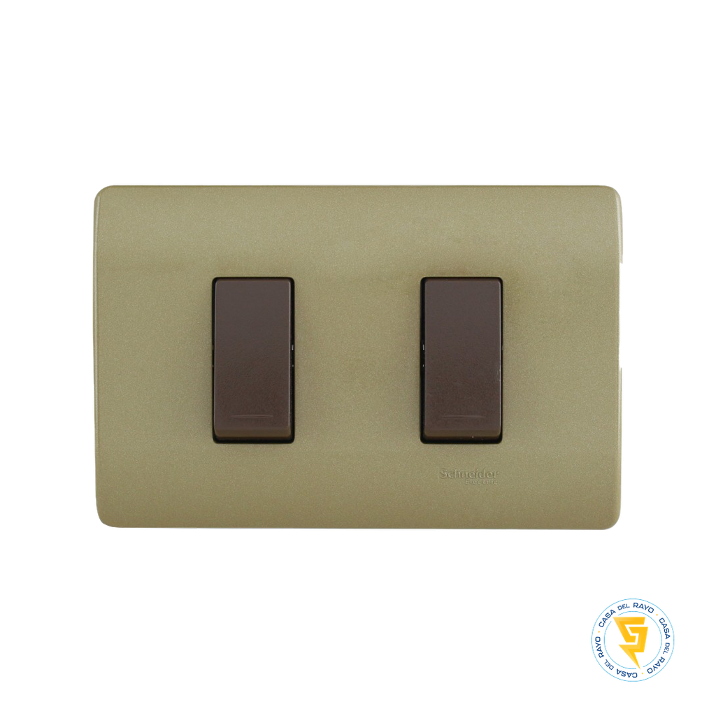 ステーシー　TIMEStwo INTERRUPTOR 9/15 GENESIS DORADO SCHNEIDER ELECTRIC | casadelrayo.cl