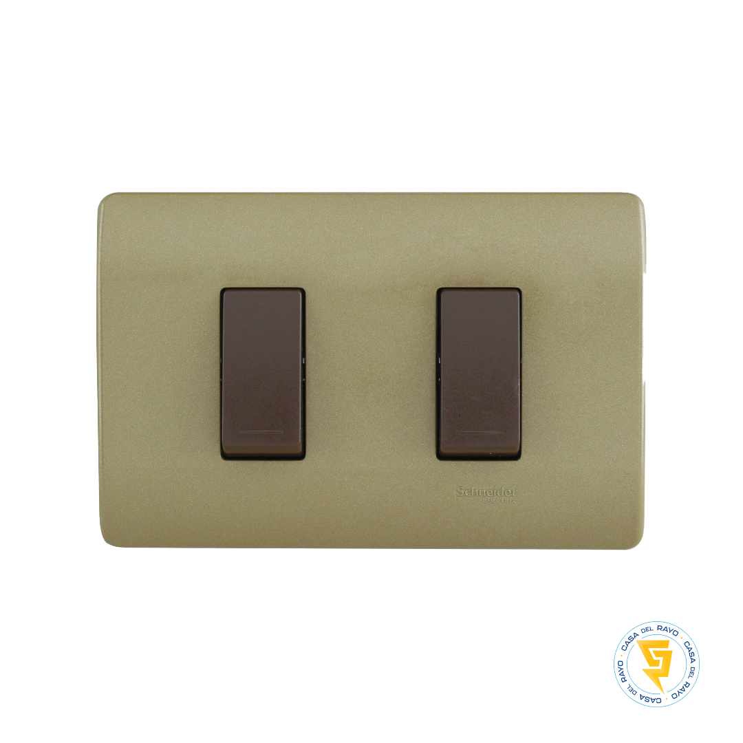 INTERRUPTOR 9/15 GENESIS DORADO SCHNEIDER ELECTRIC | casadelrayo.cl