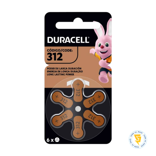 [31016] BLISTER 6 PILAS ZINC DURACELL #312