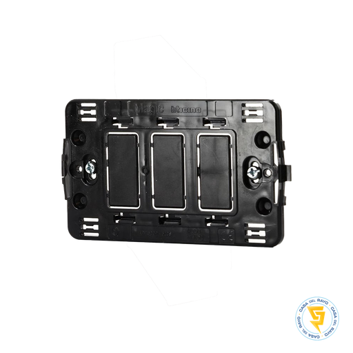 [503R] SOPORTE PLASTICO 3 PUESTOS MAGIC BTICINO