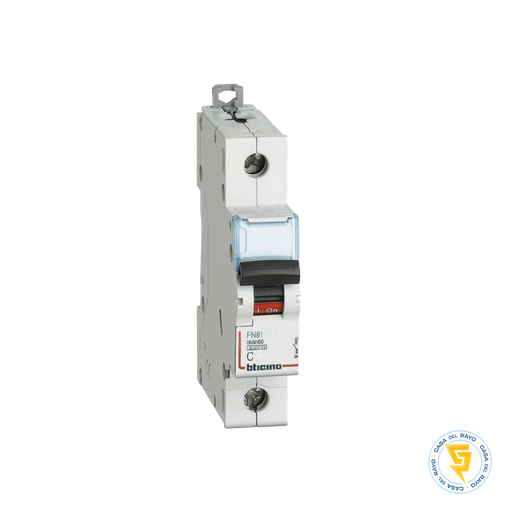 [FN81CEW6] INTERRUPTOR AUTOMATICO MONOFASICO 1X6A BTICINO  / CURVA C - 6K