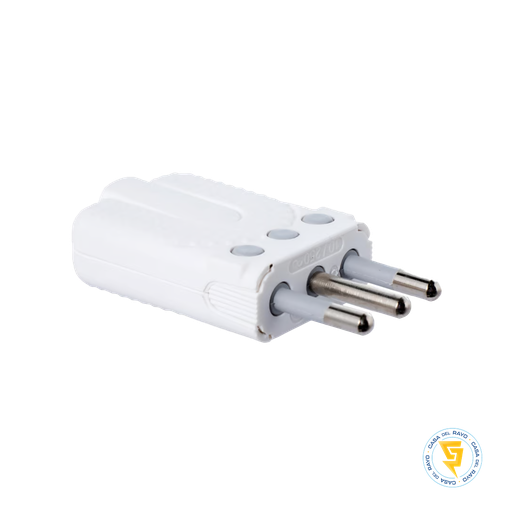 [S2465TAE] ENCHUFE MACHO VOLANTE CONVERTIBLE 2P+T 10A BLANCO BTICINO