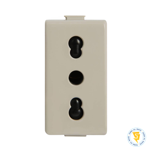 [AM5180CBE] MODULO ENCHUFE 2P+T 10/16A MATIX BEIGE BTICINO