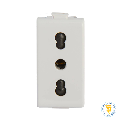 [AM5180] MODULO ENCHUFE 2P+T 10/16A MATIX COLOR BLANCO BTICINO