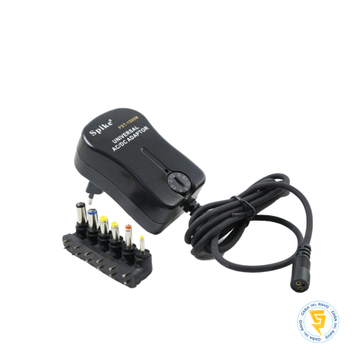 [PST-1500M] TRANSFORMADOR UNIVERSAL AC/DC 1.500 MA NEGRO VOLTAJE DE SALIDA 3-12V SPIKE