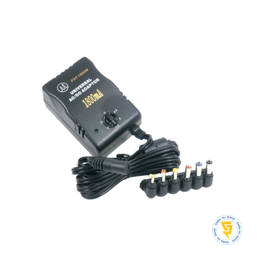 [PST-1800M] TRANSFORMADOR UNIVERSAL AC/DC 1.800mA V/3-4.5-6-7.5-9-12V SPIKE