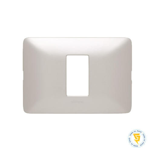 [AM503M1AL] PLACA 1 MODULO MATIX ALUMINIO NATURAL BTICINO (SIN SOPORTE)