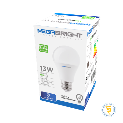 [20601364] AMPOLLETA LED A60 13W/110W E27 MEGABRIGHT 6.400K