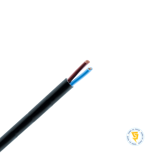 [I0606511] CORDON ELECTRICO H03 VV-F 2X0,75MM NEGRO