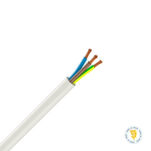 [0606514] CORDON ELECTRICO 3X0,75MM BLANCO