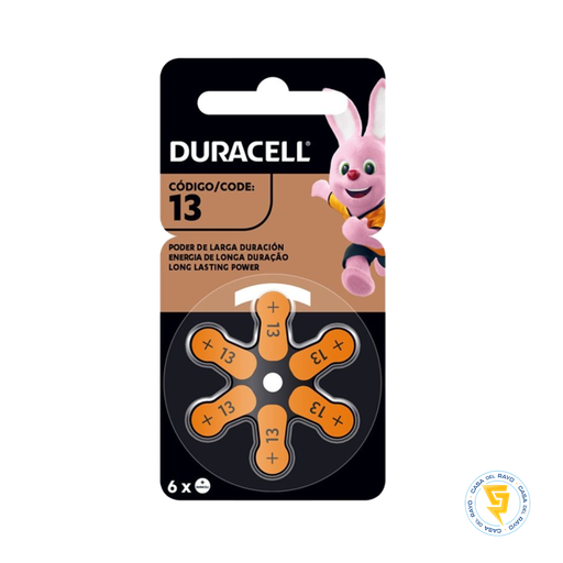 [DUR-HA13-030197] BLISTER 6 PILAS ZINC DURACELL #13