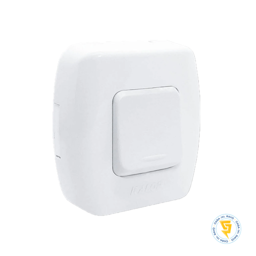 [KS39650] INTERRUPTOR SENCILLO 9/12 SOBREPUESTO TEKNA BLANCO KALOP