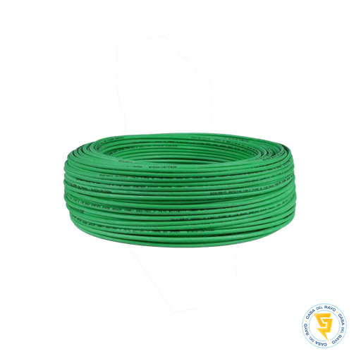 ROLLO CABLE THHN 14AWG VERDE (2.08mm)