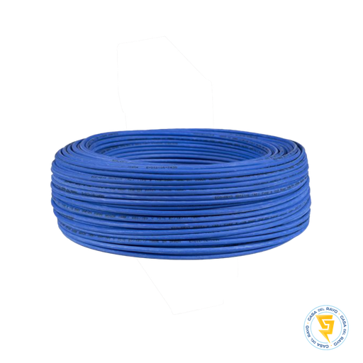 ROLLO CABLE THHN 14AWG AZUL (2.08mm)