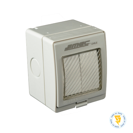 [7500HX7772] INTERRUPTOR DOBLE 9/15  HIDROBOX SOBREPUESTO MEC