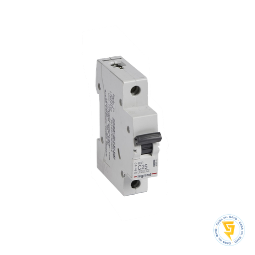 [419842] AUTOMATICO MONOFASICO 1X25A RX3 / CURVA C - 6K LEGRAND