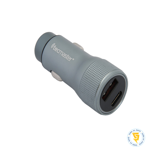 [TM-200525] CARGADOR USB-A + TIPO-C PARA AUTOMOVIL 20W TECMASTER