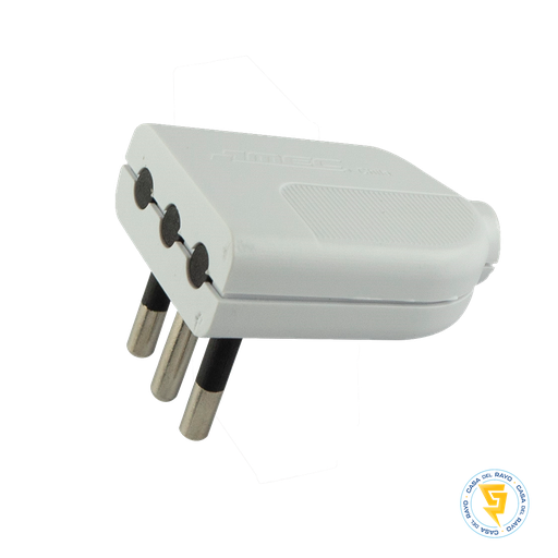[0300MV0241] ENCHUFE MACHO VOLANTE CONVERTIBLE 2P+T 10A BLANCO MEC