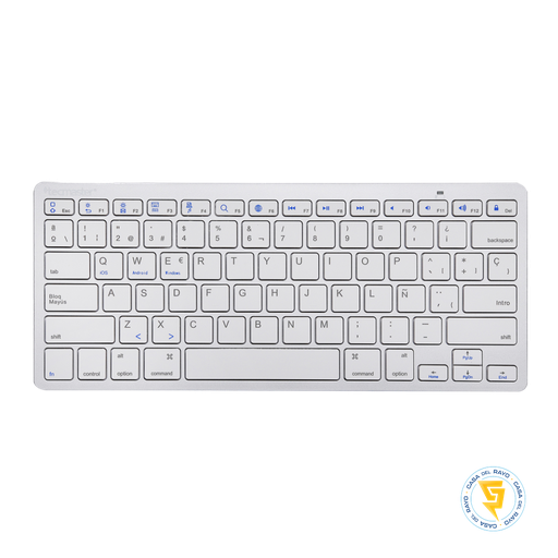 [TM-100507] TECMASTER TECLADO BLUETOOTH  SILVER TM-100507
