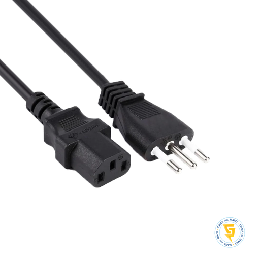 [8650800] CABLE DE PODER PARA PC 1.8M NEGRO LEXO