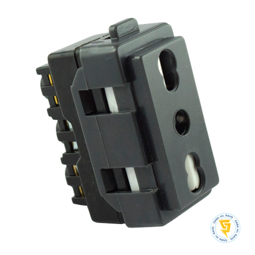 [0200TA0123] MODULO ENCHUFE HEMBRA 2P+T 10/16A ARIS NOIR MEC